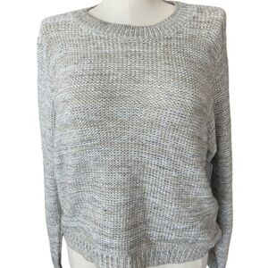 Susina Sweater beige tan Chunky Knit Crew Neck Ribbed Trim Sweater NWT Sz Med